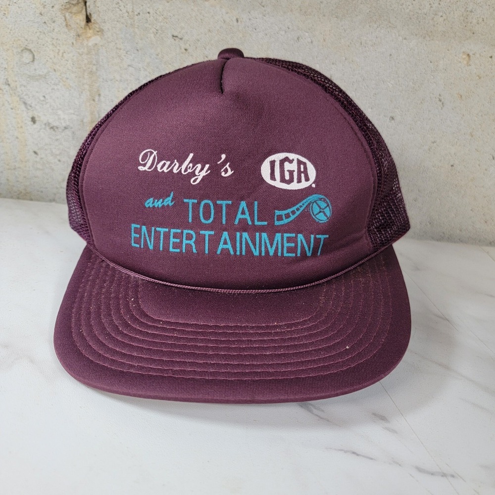 Vintage IGA Grocery‎ Mesh SnapBack Trucker Hat Cap Darbys